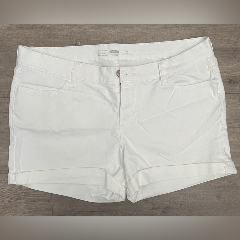 White Jean Shorts